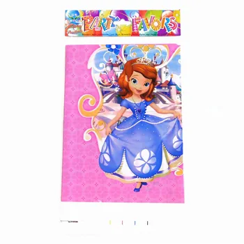 61Pcs/Daug Disney Princess Sofia Temą Dizaino Vaikų Gimtadienio Renginių & Dekoracijos Puodeliai Plastikiniai Geriamojo Šiaudelius Prekes
