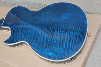 Nemokamas pristatymas nemokamai hardcase dvipusės mėlyna liepsna klevas elektrinė gitara