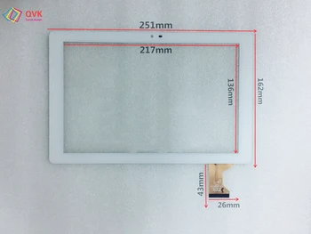 White 10.1 Colių jutiklinį ekraną P/N YTG-G10057-F4 V1.2 Capacitive touch ekrano skydelio remontas ir keitimas